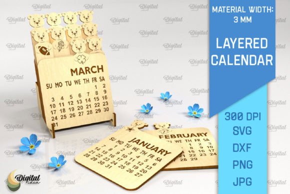 3D Bear Calendar: Laser Cutting Stands Review