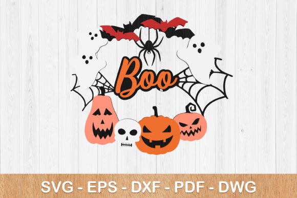 3D Halloween Wreath for Autumn Laser Cutting