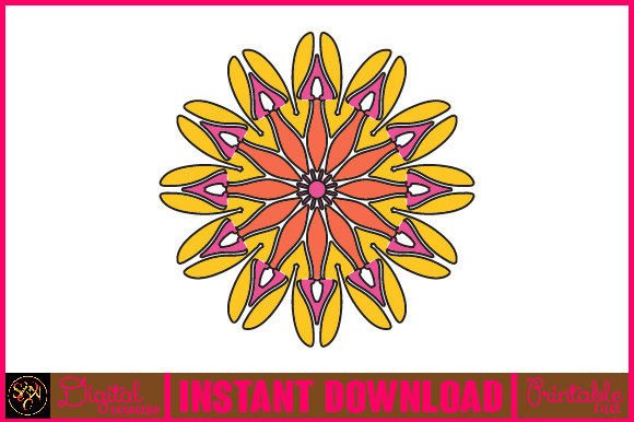 Mandala 3D Layered SVG: Graphics for Crafts