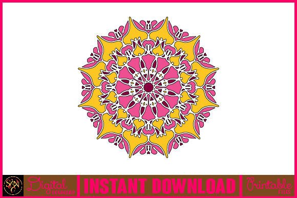 Mandala 3D Layered SVG: Graphics for Crafts